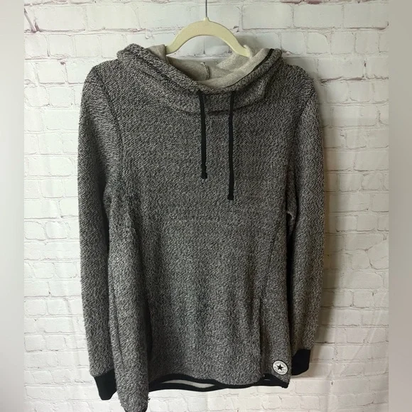 Converse Gray Wool Blend Knit Pullover Sweater w/ Star Patch Size M - Picture 2 of 6